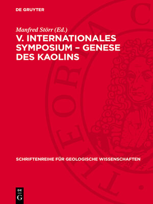 cover image of V. Internationales Symposium – Genese des Kaolins